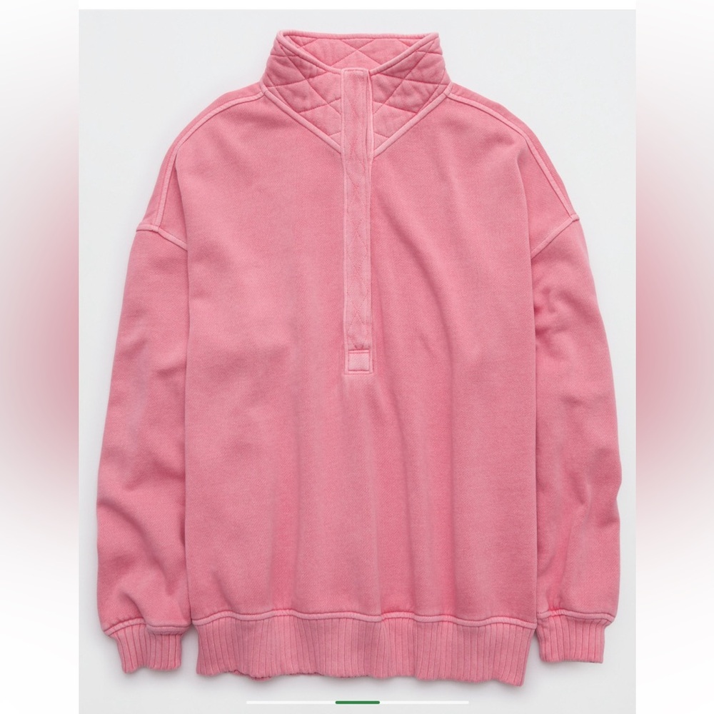 Aerie Oh Snap! Sweatshirt Playful Pink Pullover Sweatshirt Size Medium NWT - Picture 5 of 6